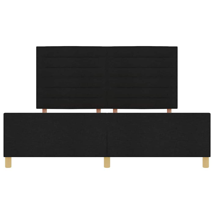 Cadru de pat cu headboard Negru 180 x 200 cm țesătură - WALTI WALTI