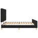 Cadru de pat cu headboard Negru 180 x 200 cm țesătură - WALTI WALTI
