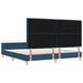 Cadru de pat cu headboard albastru 180 x 200 cm țesătură - WALTI WALTI