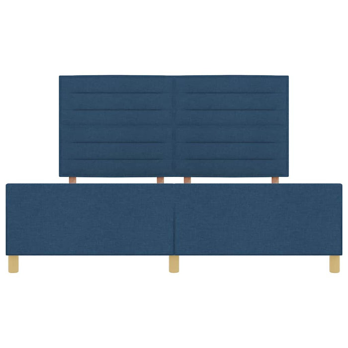 Cadru de pat cu headboard albastru 180 x 200 cm țesătură - WALTI WALTI