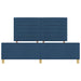 Cadru de pat cu headboard albastru 180 x 200 cm țesătură - WALTI WALTI
