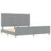 Cadru de pat cu headboard Gri deschis 200 x 200 cm țesătură - WALTI WALTI