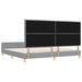 Cadru de pat cu headboard Gri deschis 200 x 200 cm țesătură - WALTI WALTI