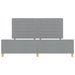 Cadru de pat cu headboard Gri deschis 200 x 200 cm țesătură - WALTI WALTI