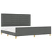 Cadru de pat cu headboard Gri închis 200 x 200 cm țesătură - WALTI WALTI