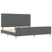 Cadru de pat cu headboard Gri închis 200 x 200 cm țesătură - WALTI WALTI