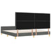 Cadru de pat cu headboard Gri închis 200 x 200 cm țesătură - WALTI WALTI