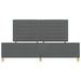 Cadru de pat cu headboard Gri închis 200 x 200 cm țesătură - WALTI WALTI