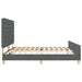 Cadru de pat cu headboard Gri închis 200 x 200 cm țesătură - WALTI WALTI