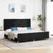 Cadru de pat cu headboard Negru 200 x 200 cm țesătură - WALTI WALTI