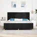 Cadru de pat cu headboard Negru 200 x 200 cm țesătură - WALTI WALTI