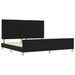 Cadru de pat cu headboard Negru 200 x 200 cm țesătură - WALTI WALTI