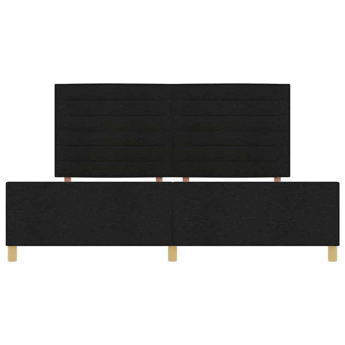 Cadru de pat cu headboard Negru 200 x 200 cm țesătură - WALTI WALTI