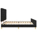 Cadru de pat cu headboard Negru 200 x 200 cm țesătură - WALTI WALTI