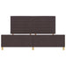Cadru de pat cu headboard Maro închis 200 x 200 cm țesătură - WALTI WALTI