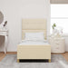 Cadru de pat cu headboard Crem 80 x 200 cm țesătură - WALTI WALTI
