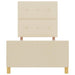 Cadru de pat cu headboard Crem 90 x 190 cm țesătură - WALTI WALTI