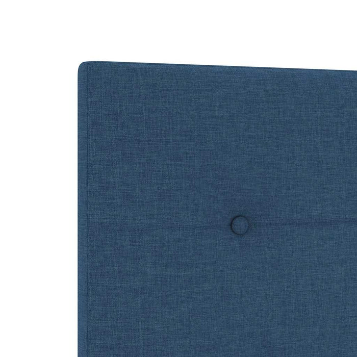 Cadru de pat cu headboard albastru 90 x 190 cm țesătură WALTI