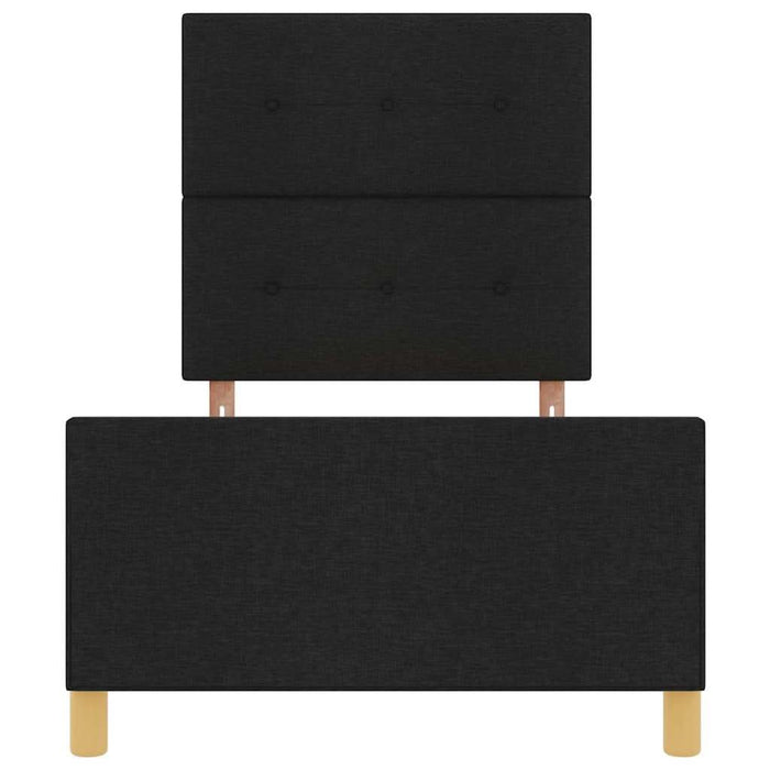 Cadru de pat cu headboard Negru 90 x 200 cm țesătură - WALTI WALTI