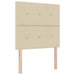 Cadru de pat cu headboard Crem 90 x 200 cm țesătură - WALTI WALTI