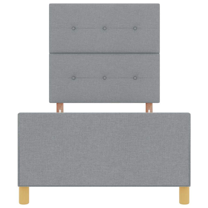 Cadru de pat cu headboard Gri deschis 100 x 200 cm țesătură WALTI