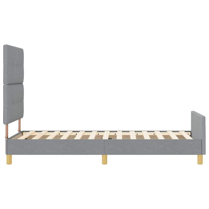 Cadru de pat cu headboard Gri deschis 100 x 200 cm țesătură WALTI