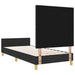 Cadru de pat cu headboard Negru 100 x 200 cm țesătură - WALTI WALTI