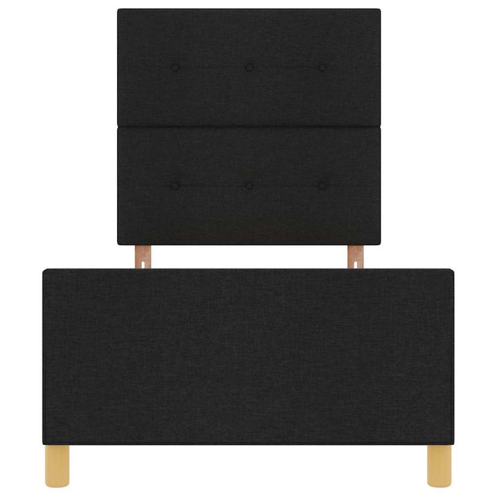 Cadru de pat cu headboard Negru 100 x 200 cm țesătură - WALTI WALTI