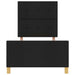 Cadru de pat cu headboard Negru 100 x 200 cm țesătură - WALTI WALTI