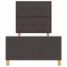 Cadru de pat cu headboard Maro închis 100 x 200 cm țesătură - WALTI WALTI