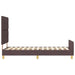 Cadru de pat cu headboard Maro închis 100 x 200 cm țesătură - WALTI WALTI