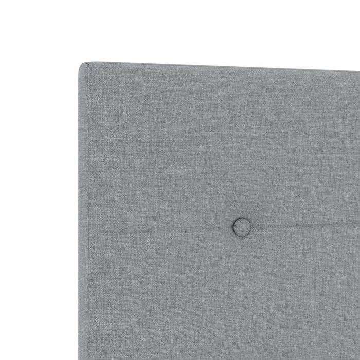 Cadru de pat cu headboard Gri deschis 120 x 190 cm țesătură WALTI