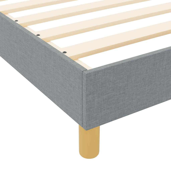 Cadru de pat cu headboard Gri deschis 120 x 190 cm țesătură WALTI