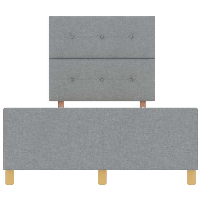 Cadru de pat cu headboard Gri deschis 120 x 190 cm țesătură WALTI