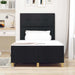 Cadru de pat cu headboard Negru 120 x 190 cm țesătură - WALTI WALTI