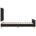 Cadru de pat cu headboard Negru 120 x 190 cm țesătură - WALTI WALTI