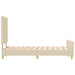Cadru de pat cu headboard Crem 120 x 190 cm țesătură - WALTI WALTI