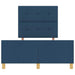 Cadru de pat cu headboard albastru 120 x 190 cm țesătură - WALTI WALTI