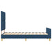 Cadru de pat cu headboard albastru 120 x 190 cm țesătură - WALTI WALTI