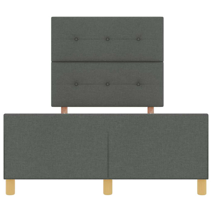Cadru de pat cu headboard Gri închis 120 x 200 cm țesătură WALTI