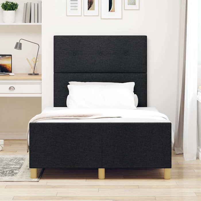 Cadru de pat cu headboard Negru 120 x 200 cm țesătură WALTI