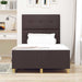 Cadru de pat cu headboard Maro închis 120 x 200 cm țesătură - WALTI WALTI