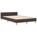 Cadru de pat cu headboard Maro închis 120 x 200 cm țesătură - WALTI WALTI