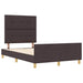 Cadru de pat cu headboard Maro închis 120 x 200 cm țesătură - WALTI WALTI