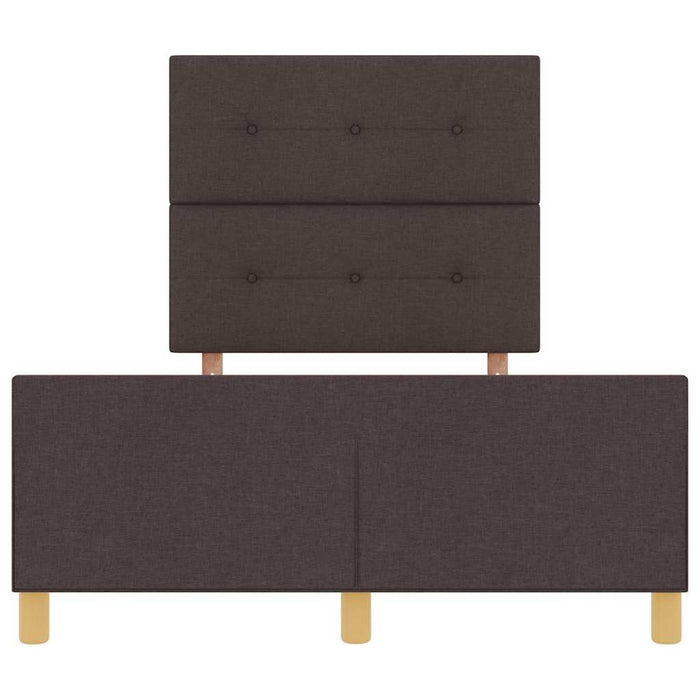 Cadru de pat cu headboard Maro închis 120 x 200 cm țesătură - WALTI WALTI