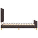 Cadru de pat cu headboard Maro închis 120 x 200 cm țesătură - WALTI WALTI