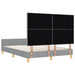 Cadru de pat cu headboard Gri deschis 140 x 190 cm țesătură - WALTI WALTI