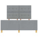 Cadru de pat cu headboard Gri deschis 140 x 190 cm țesătură - WALTI WALTI