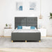 Cadru de pat cu headboard Gri închis 140 x 190 cm țesătură - WALTI WALTI