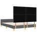 Cadru de pat cu headboard Gri închis 140 x 190 cm țesătură - WALTI WALTI